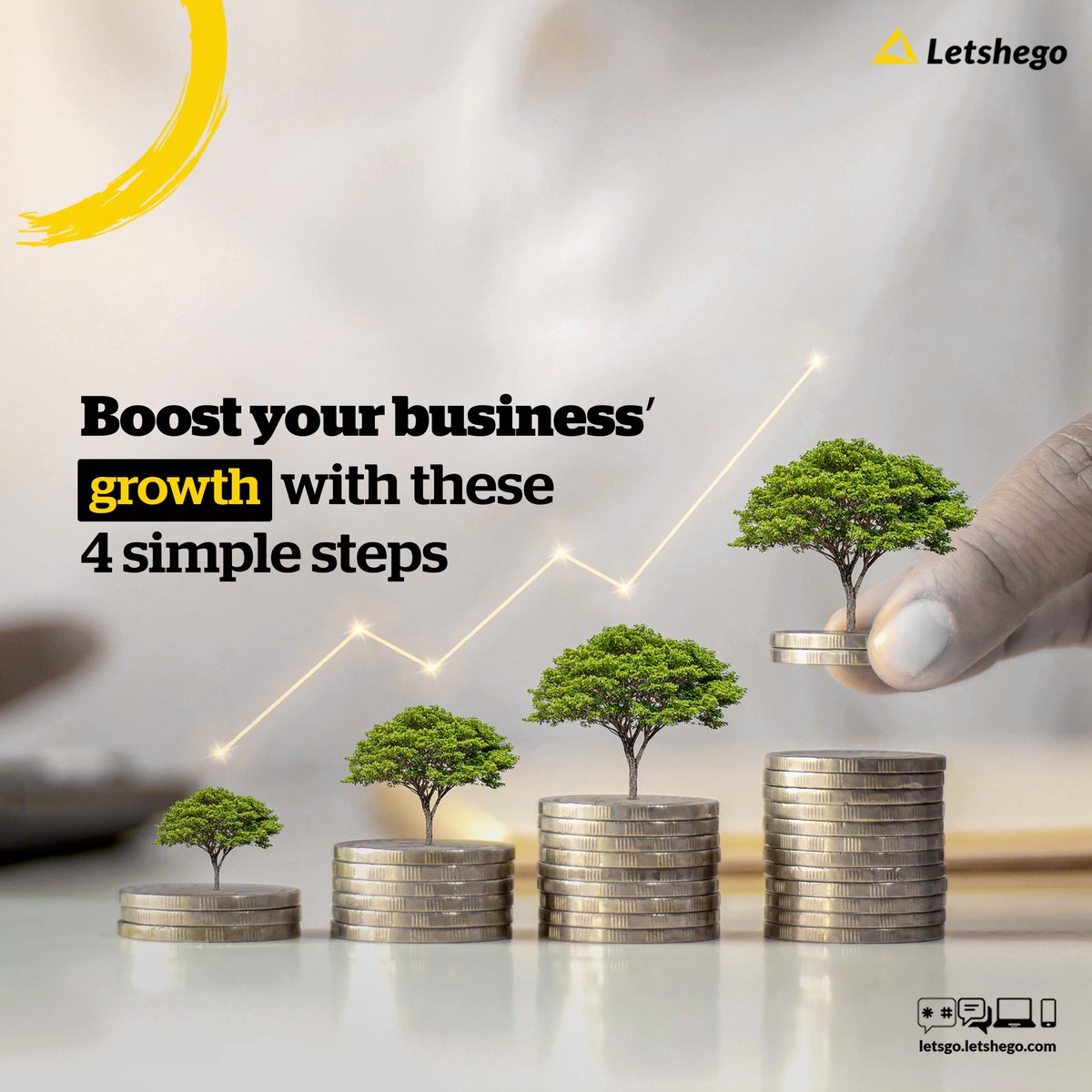 LetshegoNigeria's tweet photo. These four simple steps will help you grow your business.
Remember we’ve got all the funds you need to keep your business running, 

visit the link in bio to apply for our flexible business loans today!

#TGIF #servicetips #business #budget #Letshego https://t.co/DBySCv9ZQp
