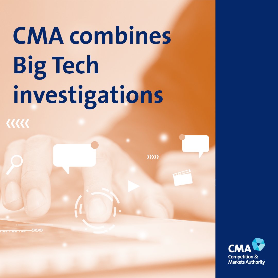 💻We’ve now combined our 2 cases investigating #Google’s practices in #digital #advertising. 

We’ll keep investigating Google’s behaviour, but #Meta is no longer suspected of breaking #competition #law:  gov.uk/cma-cases/inve…