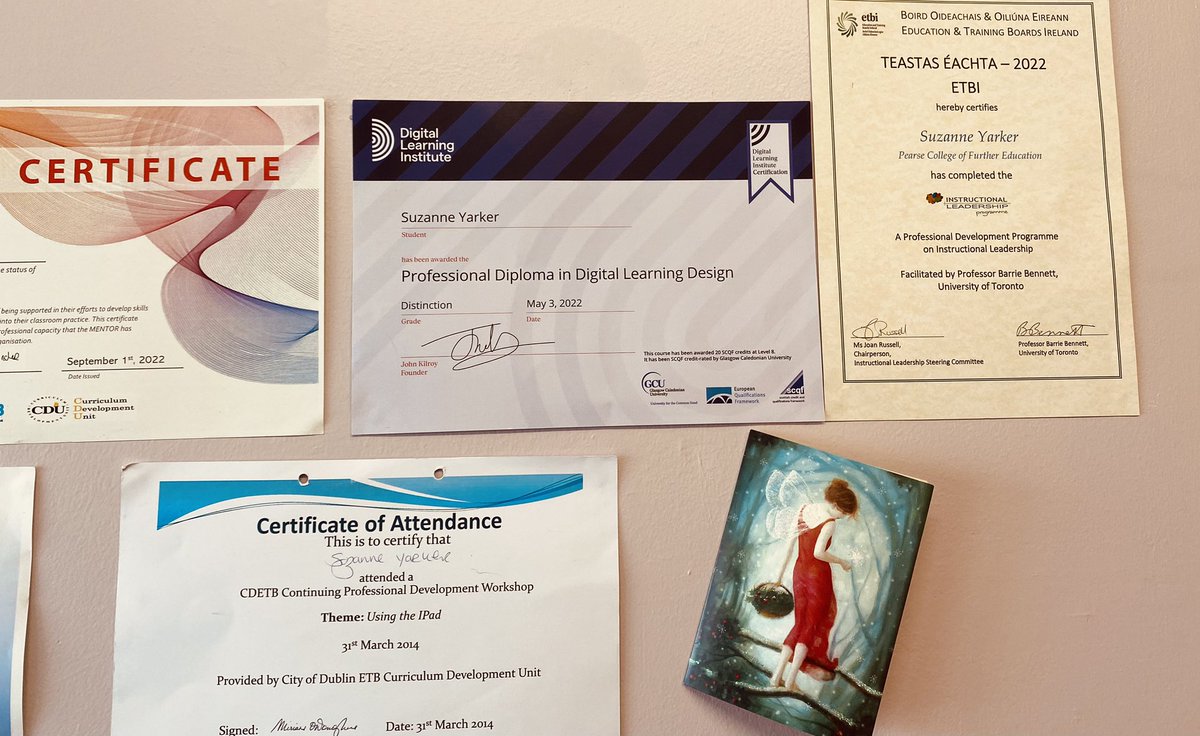 Oh, I do love a good certificate - especially one that symbolizes a lot of hard work and learning! #Proud to add my Professional Diploma in #DigitalLearning to my cert gallery. Thanks <a href="/GallagherSteve_/">Stephen Gallagher</a> @Carcher_PD <a href="/DLInstitute_/">Digital Learning Institute</a>  #CityOfDublinETB #PearseCollege #PLD