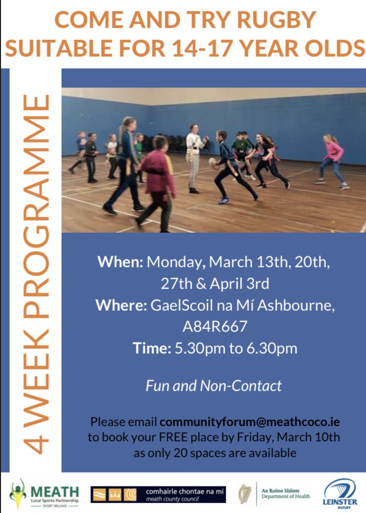 We kick off next Monday evening in the Ashbourne area with our first <a href="/MeathLocalSport/">Meath Local Sports Partnership</a> and Ukrainian community programme. It’s fantastic to be able to give a little back while introducing new people to the game in a fun and enjoyable way 🇮🇪🇺🇦 <a href="/UkraineIreland/">Ukrainian Community in Ireland</a>
