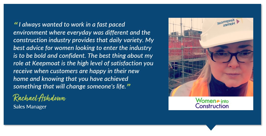 Rachael enjoys the fast-paced nature of her Sales Manager role at Keepmoat, but most of all she enjoys the satisfaction she gets from seeing her customers happy in their new homes. 🏡 #WomenInConstructionWeek #construction #sales