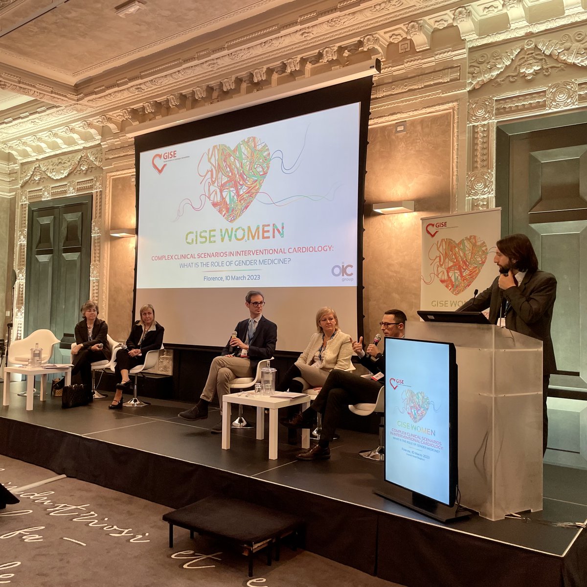 2️⃣ MINOCA: algorythm for diagnosis and management. Never underestimate different mechanisms: intermediate coronary stenosis, myocardial bridge and coronary spasm. Choose the correct diagnostic strategy to ensure the better therapy. 
Case presented by <a href="/DDamario/">Domenico D'Amario</a> at #GISEWOMEN2023