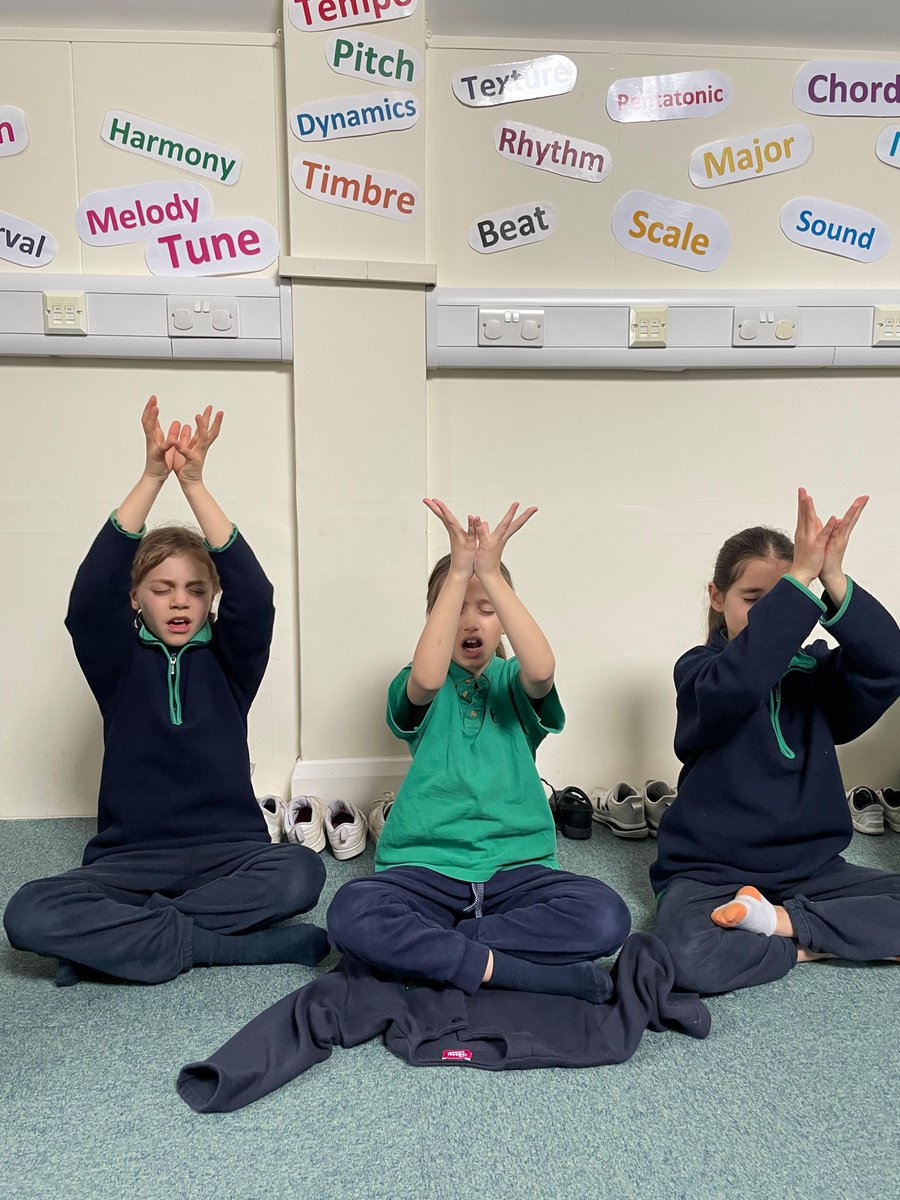 Perfectly pitched peace in Year 3 music yesterday #meditation #mantra #pauseforthought #music