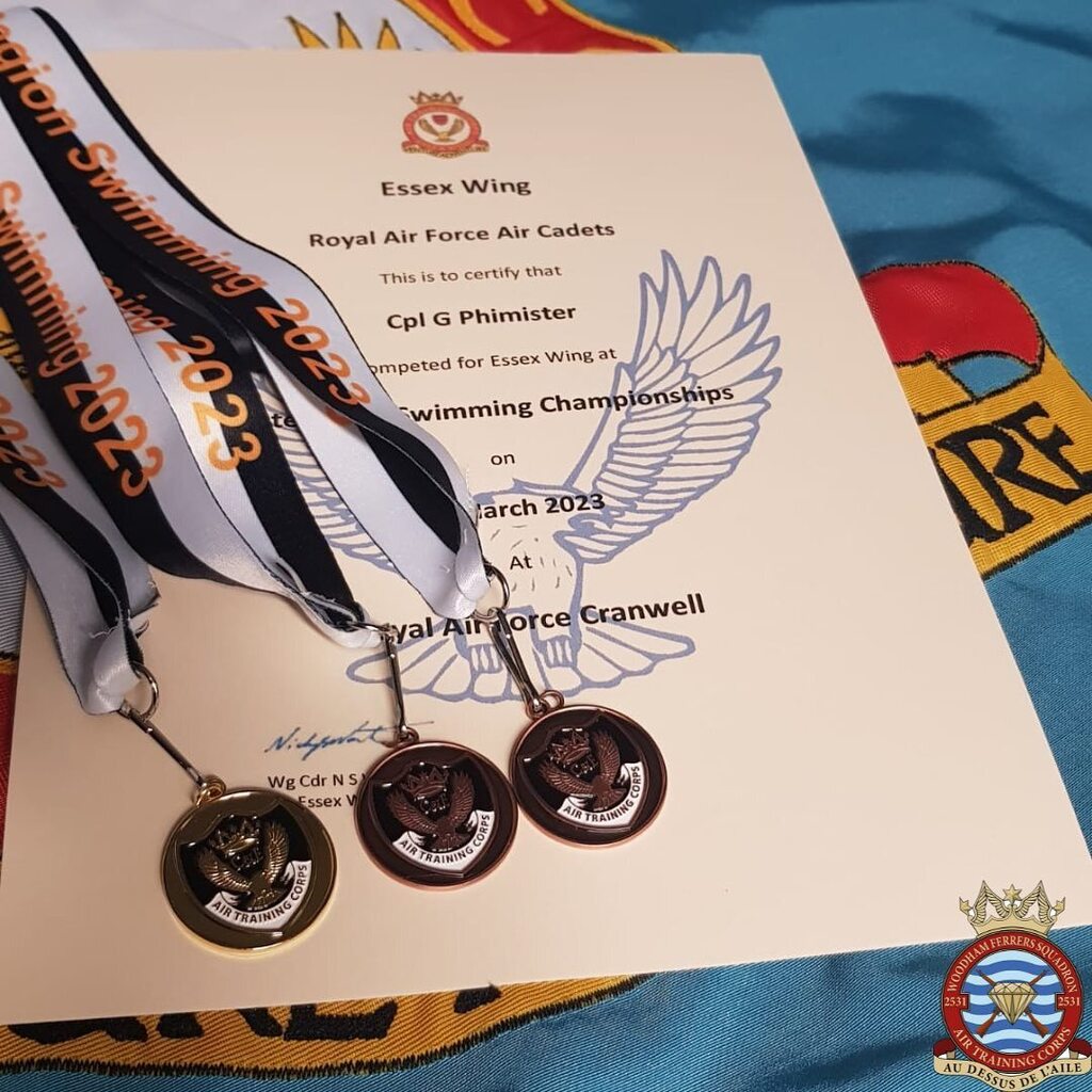 A massive congratulations to Cpl Phimister who represented the Wing at the Inter-Wing Swimming Competition last Saturday! 

Cpl Phimister came 1st in Senior Girls Breaststroke, 3rd in Senior Girls Freestyle, and was a member of the Senior Girls Breaststr… instagr.am/p/CpmsPe8NZt1/