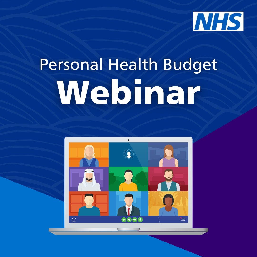 #PersonalHealthBudget (PHB) webinar: Hear presentations from 4 sites delivering #PHBs for children and young people. They will address #HealthInequalities, ways to build confidence/self-agency of staff and budget holders and more!

📆 14 March, 10-11am

👉 events.england.nhs.uk/events/childre…