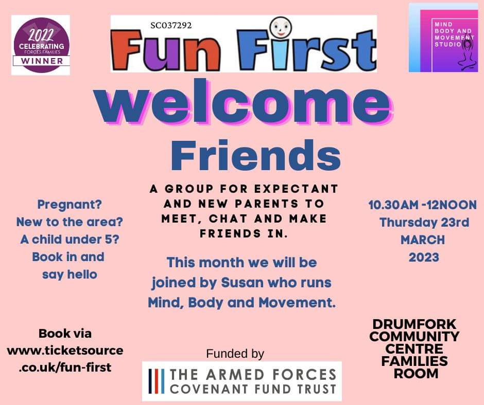This month's Fun First Friends - why not pop in and say hello ☺️
<a href="/CovenantTrust/">Armed Forces Covenant Fund Trust</a> <a href="/HMNBClyde/">HM Naval Base Clyde</a> <a href="/VickyBrindley2/">VickyBrindley</a> #supportingfamilies #newconnections
