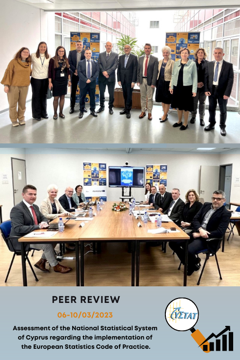 CYSTAT_EN's tweet image. Conclusion of the #PeerReview of the National Statistical System of Cyprus on the implementation of the #CodeOfPractice for European Statistics.
The report on Cyprus 🇨🇾 is expected to be published in July 2023 on the #Eurostat 🇪🇺website.  
cystat.gov.cy/en/StaticPage?…