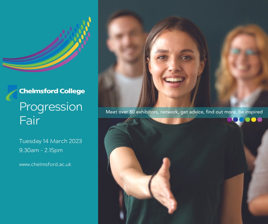 Next Tuesday is our Progession Fair! 🧑‍🏫 

This is a great way for our students to meet 80+ exhibitors, get advice and to be inspired for their futures! 

We look forward to seeing you all! 🤩 

#Progession #Exhibitors #Education #Chelmsford #ChelmsfordCollege