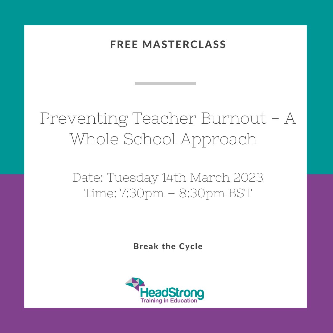 HeadStrong Training in Education tweet media