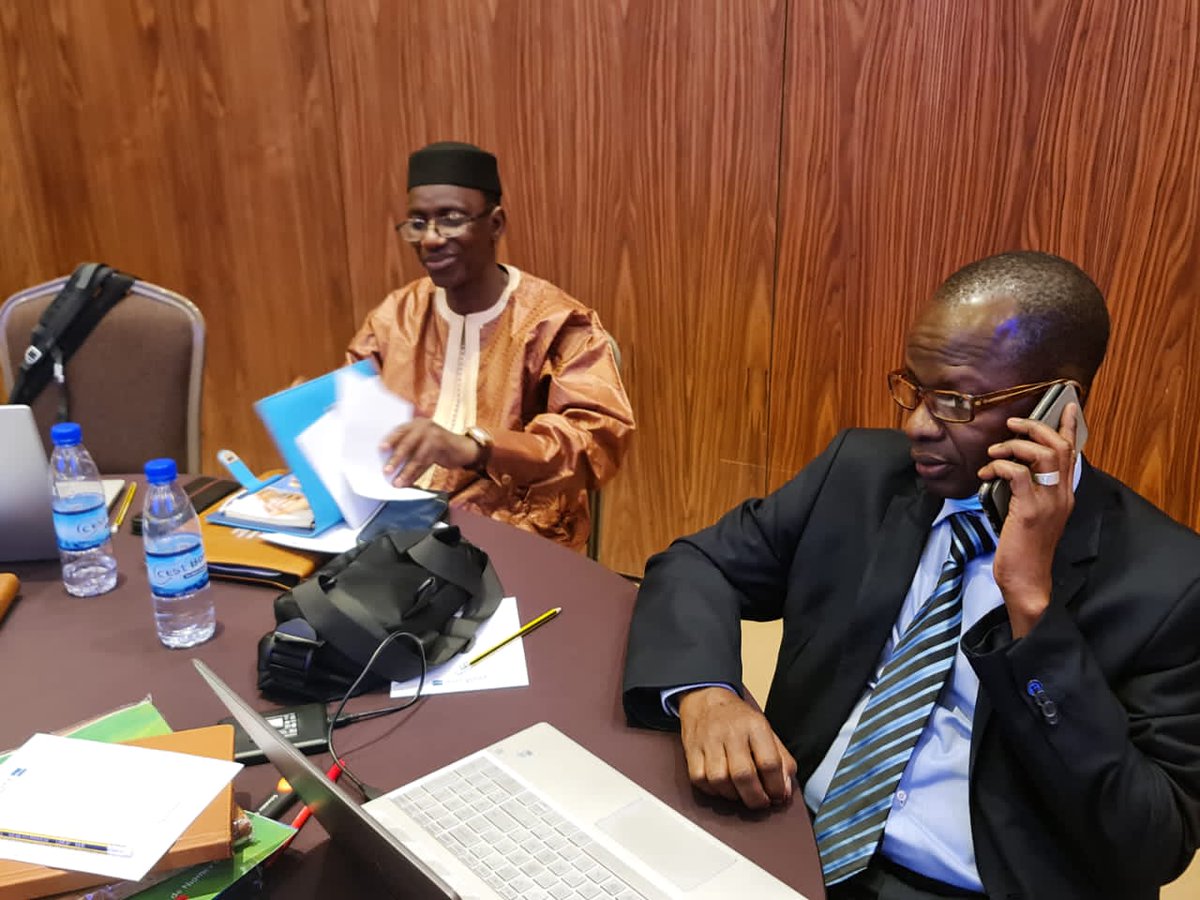 PCRSSMali's tweet image. #PCRSS - JOUR 2 Comité Régional de Coordination 
Le Mali participe avec une forte délégation de 13 membres, conduite par M. Fadeby DOUMBIA représentant du @MEF_Mali et M. Oumarou CAMARA Coordinateur du @PCRSSMali 
ENSEMBLE POUR UN SAHEL STABLE ET RESILIENT !