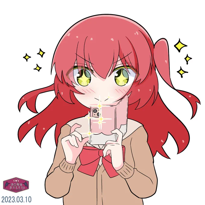 45/100。あらゆる意味でぼっちちゃんと対極的なキタちゃんがかわいいのです。#ぼざろ #100日チャレンジ 