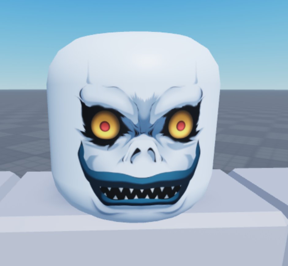 Bleebus2's tweet image. Made a face for Ryuk from Death Note using trackpad.
#RobloxDev #robloxart #robloxartist #roblox #RobloxArtCommissions