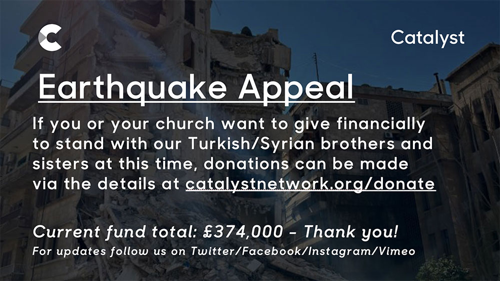 Catalyst (@catalystnetwork) on Twitter photo The total of our Earthquake Fund, on behalf of those affected most severely in Türkey/Syria, keeps rising! £374,000! We are so grateful. The need is continuous and ongoing. If you are able to keep giving, we will keep distributing. <a href="/Newfrontiers/">Newfrontiers</a> <a href="/UnreachedN/">UNREACHED NETWORK</a> The total of our Earthquake Fund, on behalf of those affected most severely in Türkey/Syria, keeps rising! £374,000! We are so grateful. The need is continuous and ongoing. If you are able to keep giving, we will keep distributing. <a href="/Newfrontiers/">Newfrontiers</a> <a href="/UnreachedN/">UNREACHED NETWORK</a>