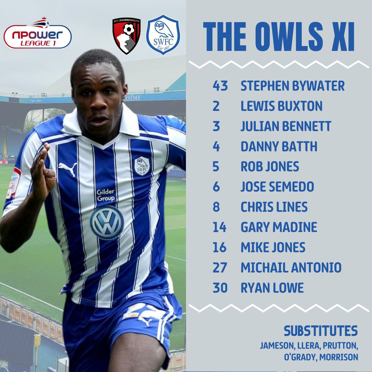 Studio1867's tweet image. 🗓️ 𝑶𝑵 𝑻𝑯𝑰𝑺 𝑫𝑨𝒀 🗓️

10/03/2012
#SWFC 3-0 AFC Bournemouth

⚽️ D Batth ('4)
⚽️ M Addison OG ('9)
⚽️ M Antonio ('10)

A big win on our way to promotion in 2012, all done inside 10 minutes at Hillsborough!