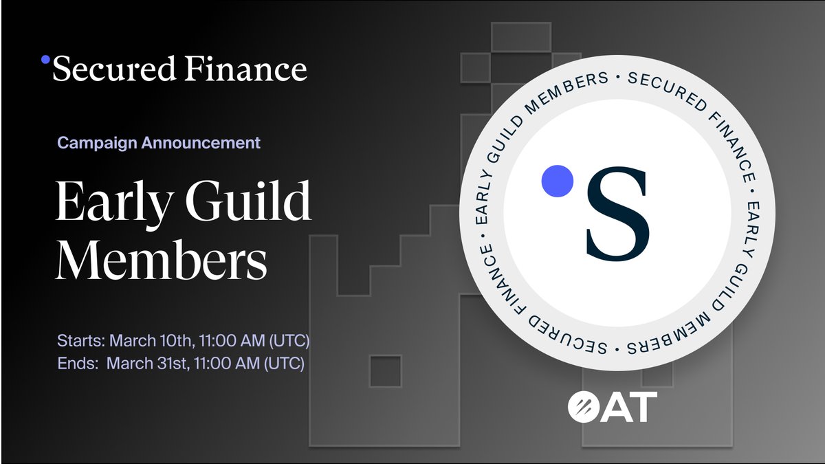 Ready to explore the exciting world of #Web3? 🌐

Join #SecuredFinance Guild and earn special #GalxeOAT rewards by completing all tasks!

Don't wait, be a part of the #DeFi revolution. 🔥

Check the following for detailed information!
galxe.com/securedfi/camp…
