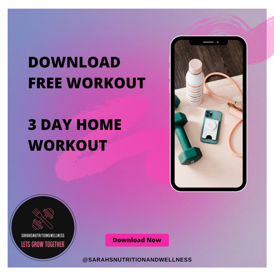 ✨FREE 3 Day Home Workout✨ 

Download today via the link in my bio or click the link below. 

…ahsnutritionandwellness.myshopify.com/products/free-… 

#letsgrowtogether #sarahsnutritionandwellness #exercise #freework #homeworkout #fitnesscoach #nutritioncoach #fitness #onlinecoach #personaltrainer
