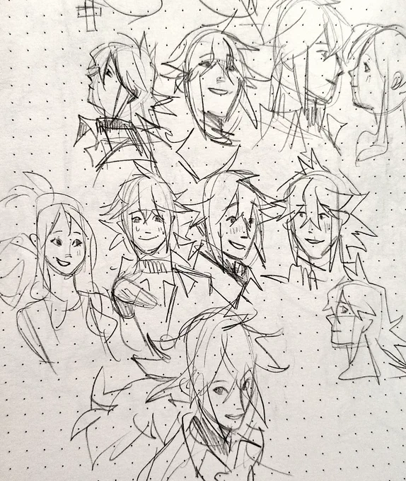 Found some N doodles while roaming around my sketchbook ;_; what a silly guy 