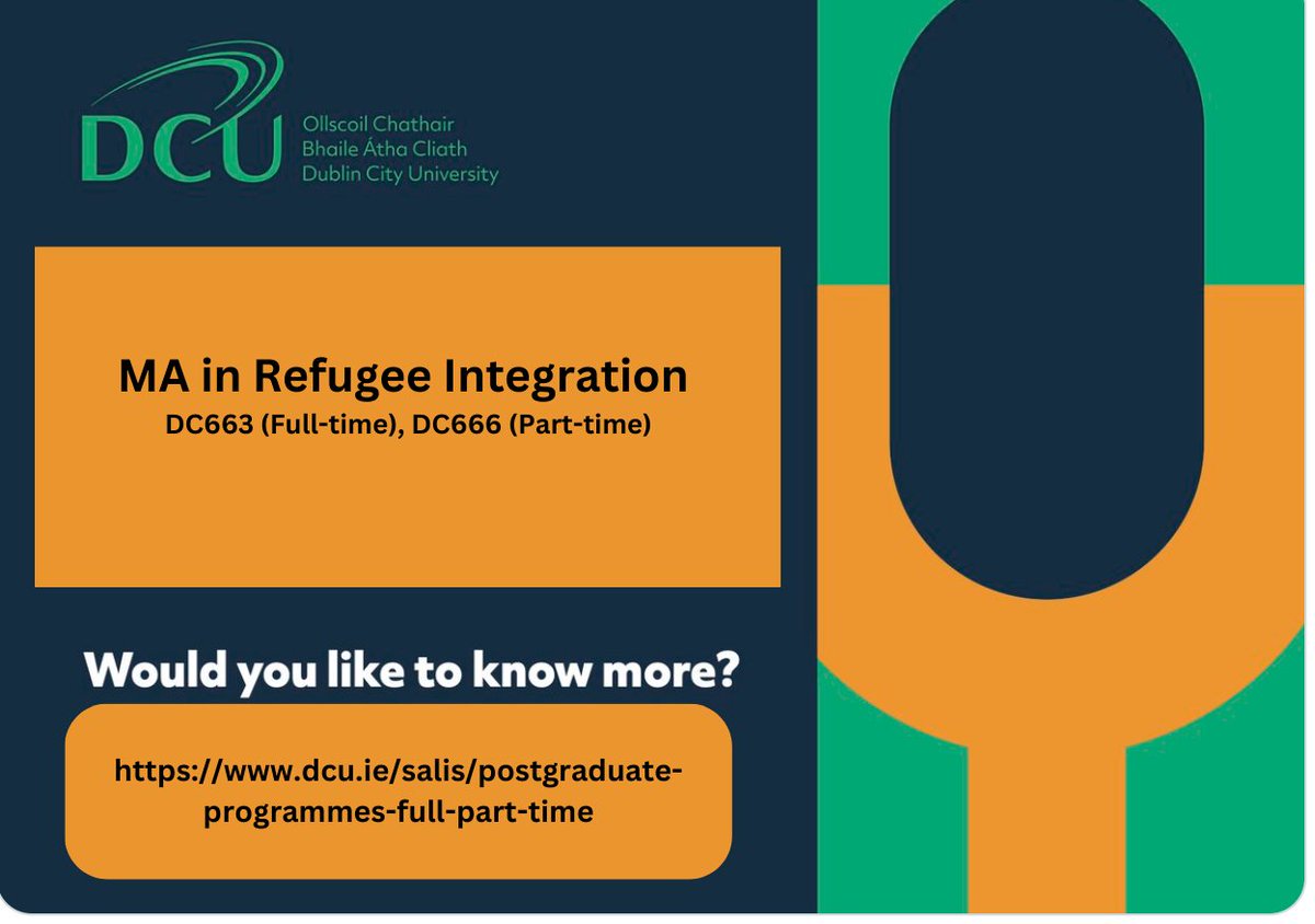 DcuSalis's tweet photo. The School of Applied Language and Intercultural Studies @DCUSALIS @DCU @HumanitiesDCU has a reputation for innovative #postgraduateprogrammes with the MA in #RefugeeIntegration being the first of its kind in #Ireland #refugeeeducation #studyinireland @DCU_Global @DCUGradStudies https://t.co/Z6jUyiRsvx