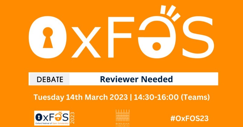 F1000's tweet photo. What does the future of #PeerReview look like? 

That’s the question @gggwright (@F1000) and other expert speakers from @PeerCommunityIn, @HNet_Humanities, and @eLife will be tackling at #OxFOS23 this week. 

Register for free today: https://t.co/ha9C7mOWcG 

@OAOxford