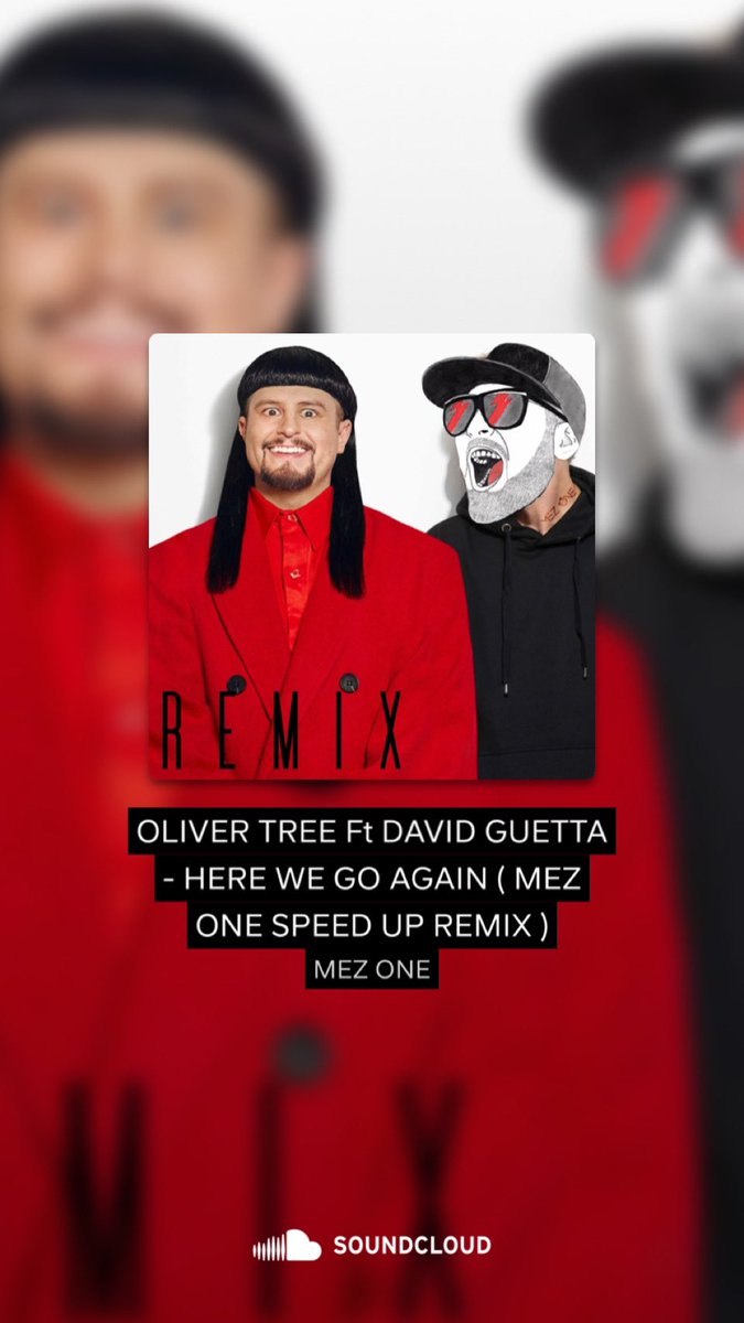 mez_one_mix's tweet photo. OLIVER TREE Ft DAVID GUETTA - HERE WE GO AGAIN ( MEZ ONE SPEED UP REMIX ) par MEZ ONE sur #SoundCloud #olivertree #davidguetta #remix #deejays 
https://t.co/Y8opKJnydr https://t.co/pg9oQ2sCrL