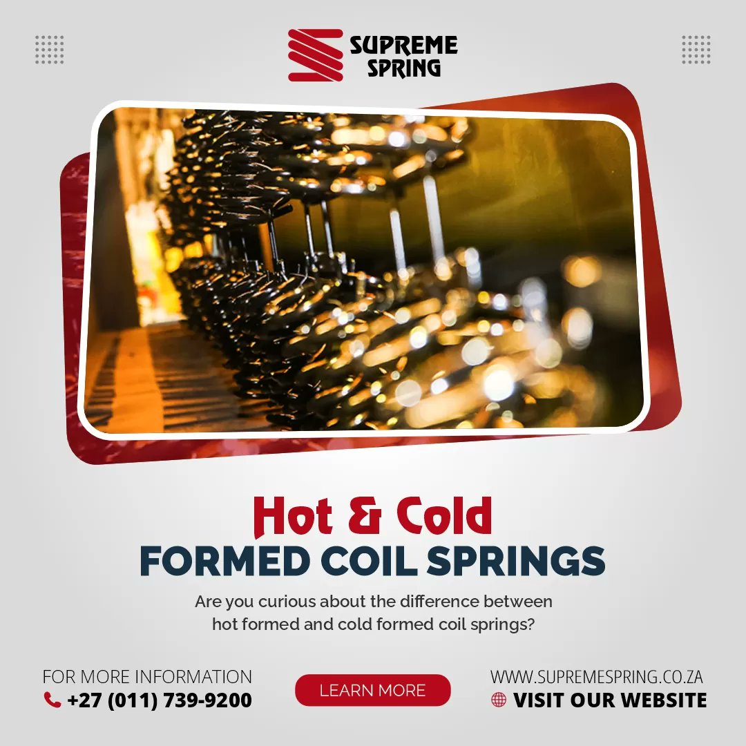 Supreme_Spring's tweet image. We use the appropriate manufacturing process for each coil spring application to ensure the highest quality and performance.

Read more supremespring.co.za/products/item/…  

#CoilSprings #HighQuality #Suspension