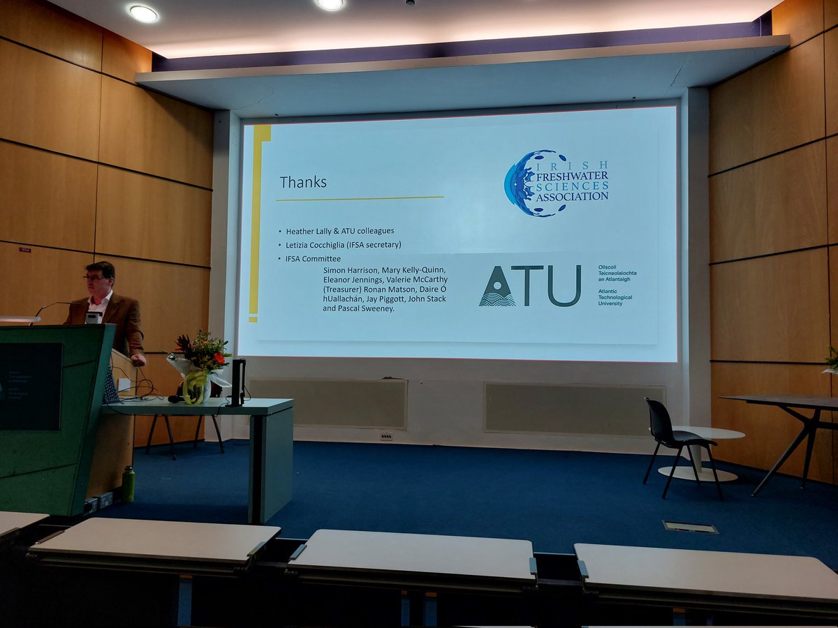 @RAOfficer kicking off the annual Irish Freshwater Sciences Association @atu_ie  here in Galway. A great programme ahead of us and we got here despite the weather conditions! @MfrcATU @CERIS_ATUSligo