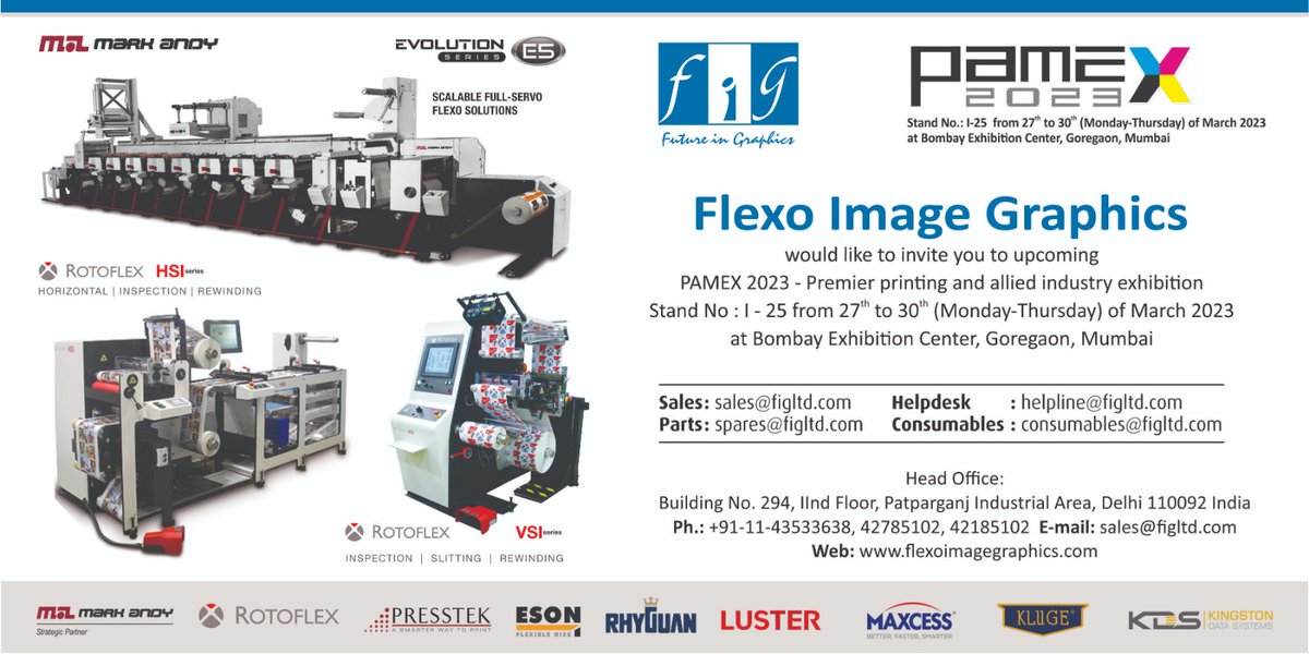 We are participating in #Pamex 2023 Mumbai India. Kindly join us at Hall No. 2, Stall No. I 25.