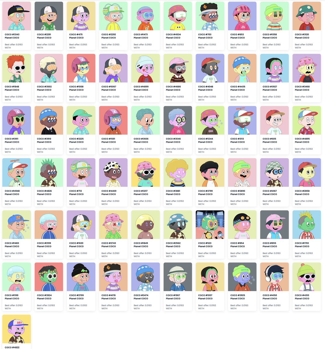 Revealing at @planetcoconft 
I've just revealed 61 x Planet cocos that I picked up from the floor a few weeks ago. 
I revealed a 1/1 Rey Misterio! 🚀
And 60 SUPER COOL COCOS! LFG 🔥🔥