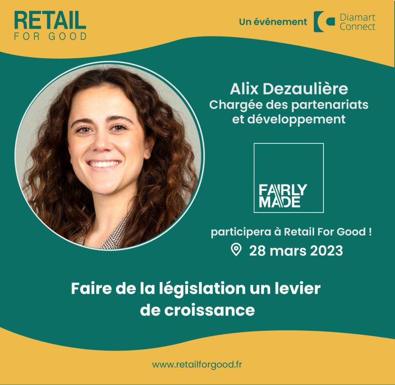 Partenaire de l’événement, @FairlyMadeOff sera présent 𝗹𝗲 𝗺𝗮𝗿𝗱𝗶 𝟮𝟴 𝗺𝗮𝗿𝘀 au #RetailForGood et elle expliquera comment faire de la législation un levier de croissance.
Ce sujet vous intéresse ?
Inscrivez-vous 👉 bit.ly/3yhrOqm