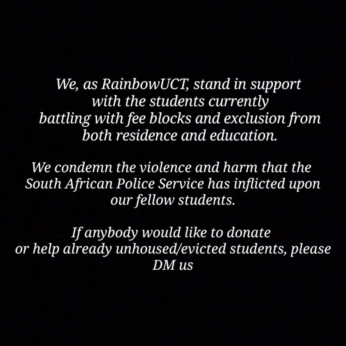 RainbowUCT (@rainbowuct) on Twitter photo 