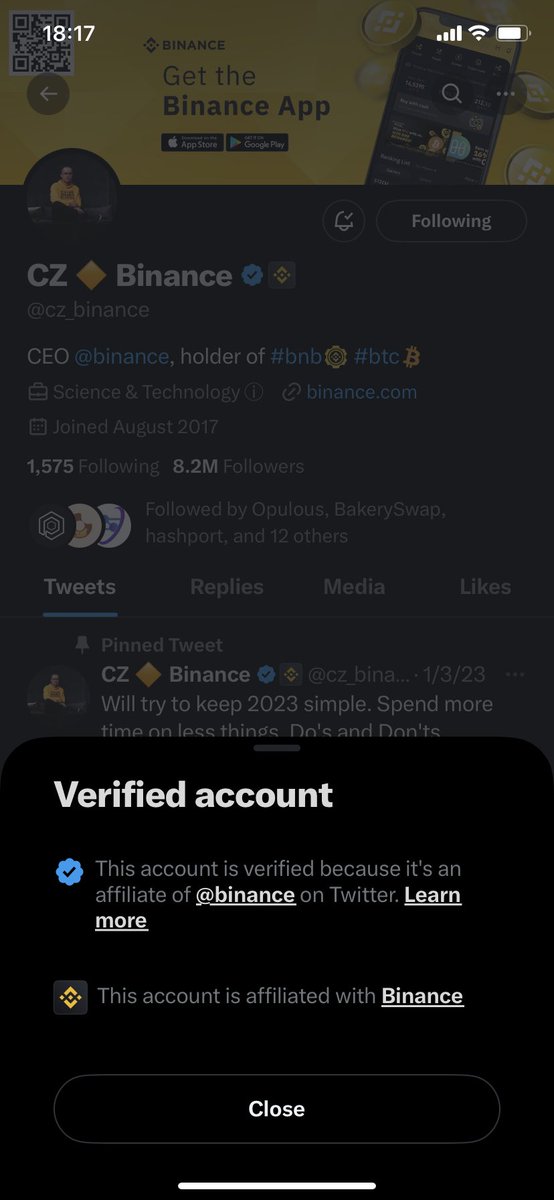 yoerichofc's tweet photo. @elonmusk  made it more clear and hard to scam @cz_binance 😎 https://t.co/SEYXW6plhh