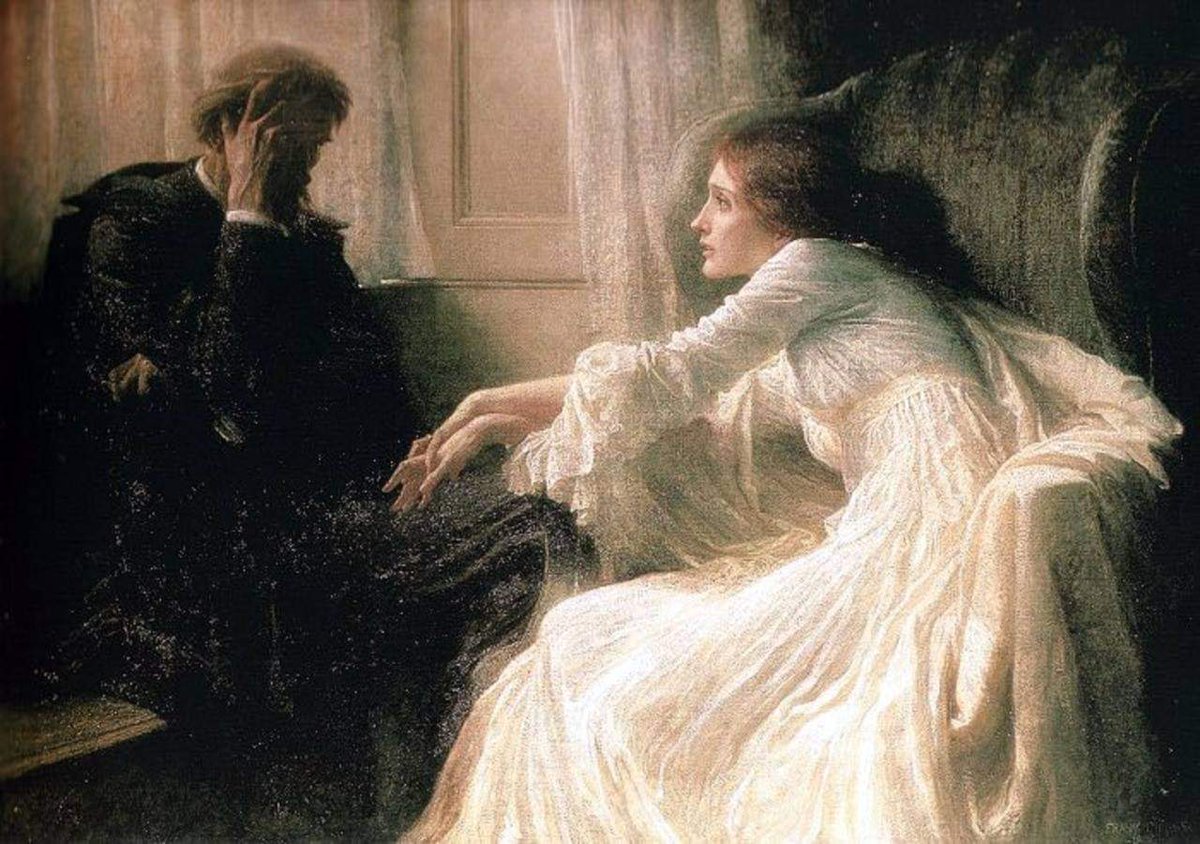 "The Confession" by Frank Dicksee (1896).