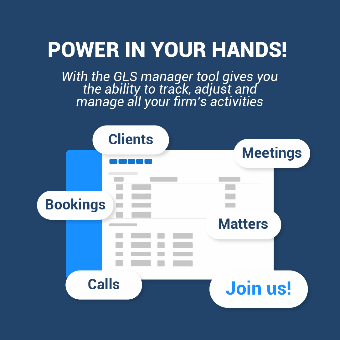 GLS gives you the power to manage all your firm’s workloads from one, fully comprehensive software! 

lnkd.in/e4QyzFQw

#GLS #Legaltech #LegalTechnology #Lawtech #lawtechnology #lawsoftware #legalsoftware #lawindustry #lawyers