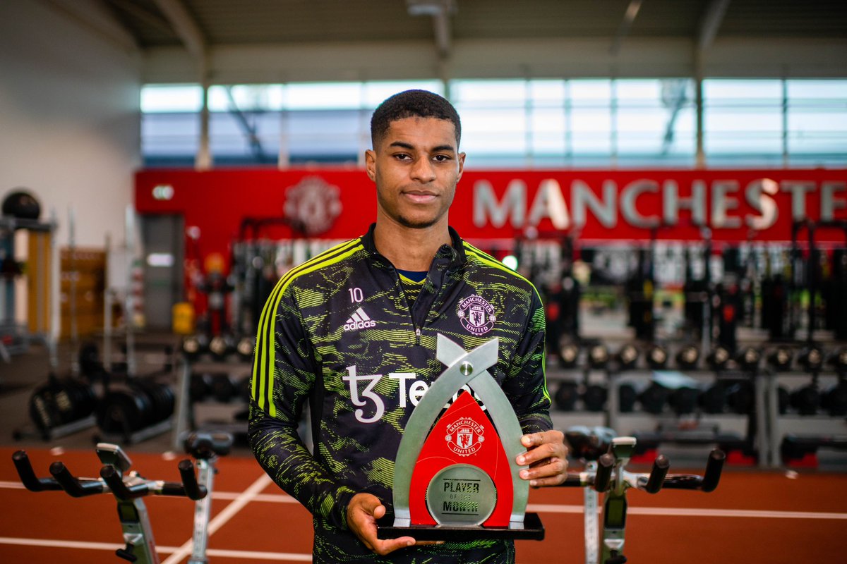 Over the moon to have won MU &amp; PL Player Of The Month again. I couldn’t have done it without the rest of the boys and the staff. Setbacks will happen but as long as we stay focused and stay together we will always see the light at the end of the tunnel!