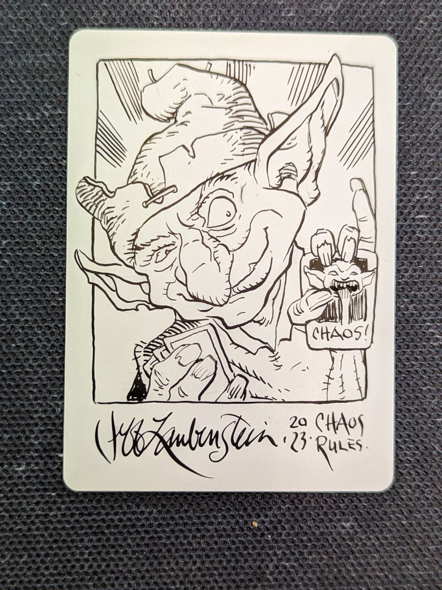 IllustratorJeff's tweet photo. First custom proof sketch at #EuropeanLegacy in Napoli. Behold the Goblin Orb...let chaos rule!
#MTG #MTGgolbins https://t.co/QSqxUnRDSu