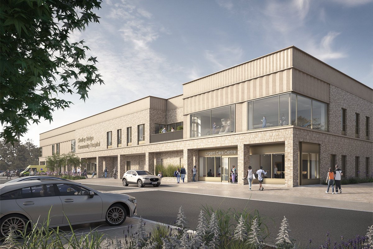 MedicalArch's tweet photo. Our proposals for Shotley Bridge #CommunityHospital have been unanimously approved. Employing a holistic approach to #health and #wellbeing, the building provides opportunities for patients and staff to connect with the outdoors. More here: https://t.co/rY1KvHKsih | #planning https://t.co/xoJzD6CX04