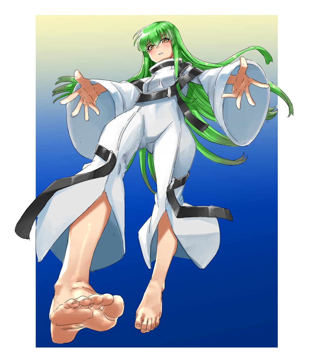 C.C.(コードギアス) 「C.C.#一日一裸足絵 」|Eijiのイラスト