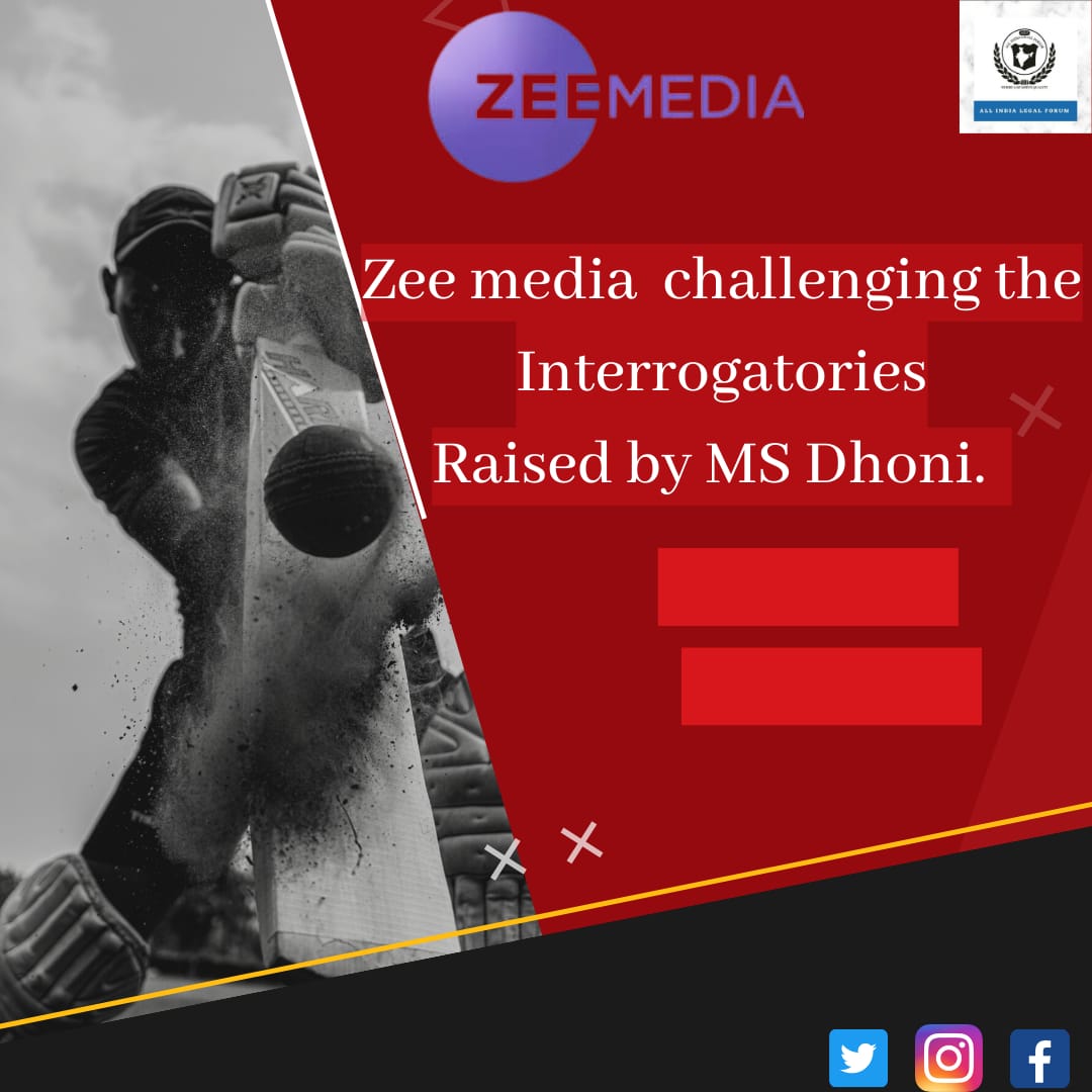 AILF_2020's tweet photo. Zee Media Corporation moved to the Madras High Court to set aside the interrogatories raised by cricketer MS Dhoni in connection with the defamation suit filed by Dhoni against Zee in 2014 over the Indian Premier League (IPL) betting scam.👩🏻‍⚖️

#law #lawstudent #lawschool #lawyers https://t.co/zbsLezSAT9