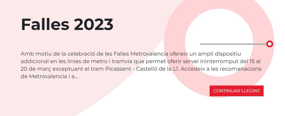 <a href="/metrovalencia/">Metrovalencia</a> <a href="/GVAfgv/">GVA FGV</a> <a href="/Rebeca_Torro/">Rebeca Torró/❤️</a> @GVAterritori <a href="/apunt_media/">À Punt</a> <a href="/apuntnoticies/">À Punt NTC</a> 
Aquest el servici extraordinari de <a href="/Metrovalenshit/">Metrovalenshit</a> per a les Falles de 2023 deixant sense servici ininterromput al tram Castelló - Picassent de la L1