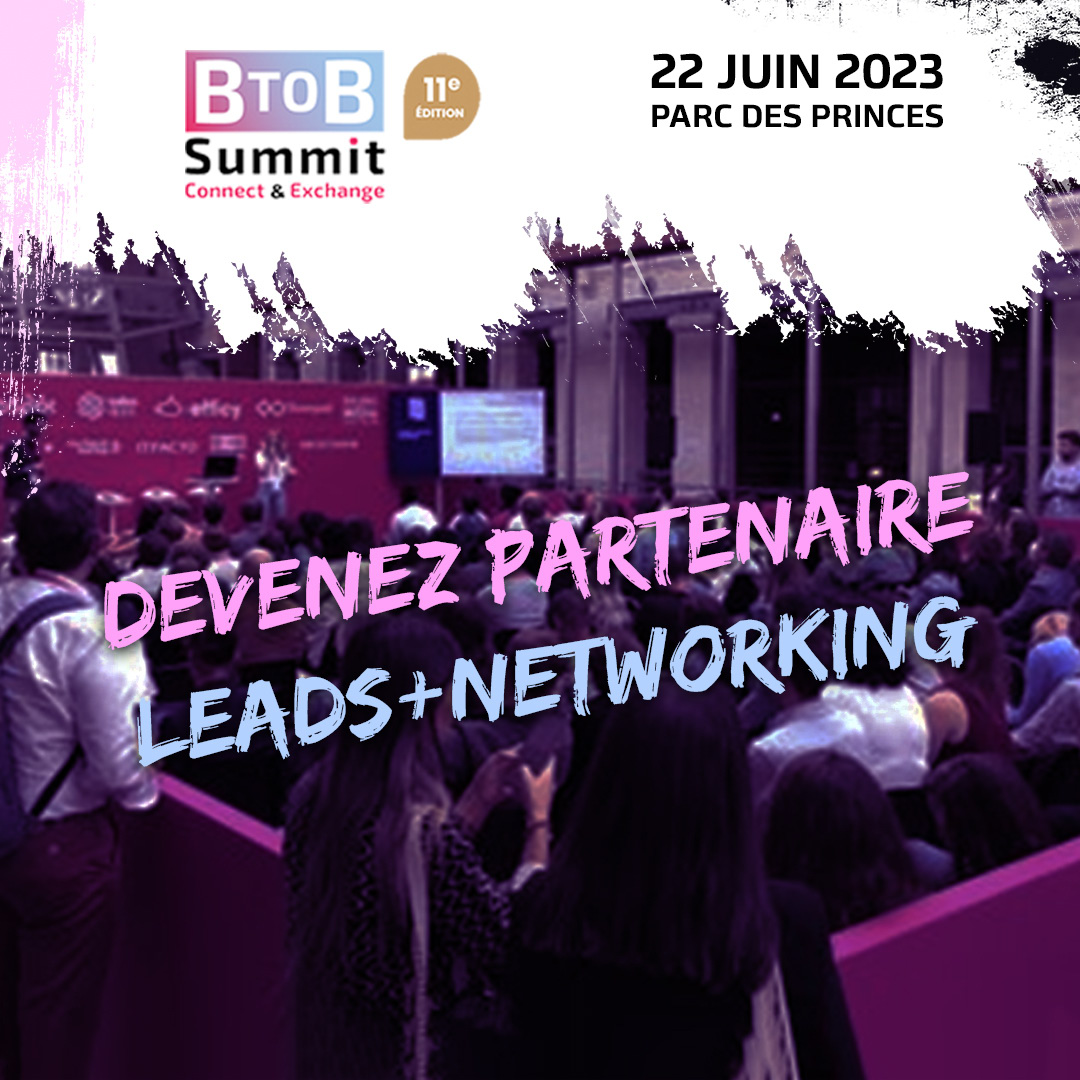 Le BtoB Summit compte 94% de départements Marketing, Vente et Développement (DG, CEO, COO, CRO) dont 80% de directions. Devenez Partenaire Expert du #BtoBSummit2023 et rencontrez les autour de tables d'échanges et de différentes prises de paroles, le 22 juin au Parc des Princes