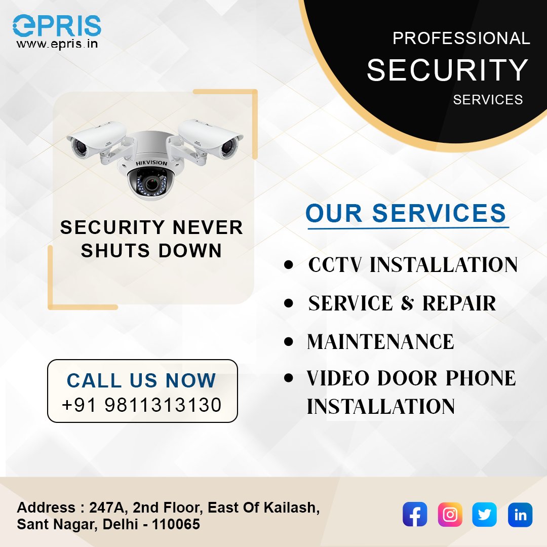 EprisIn's tweet photo. Take full control over your security.
Anywhere, Anytime
#Security #CCTV #camera #Maintenance #Trending #installation #Twitter #poster #socialmedia #Marketing #CONTACT #TwitterBlue https://t.co/yMCC39mHCR