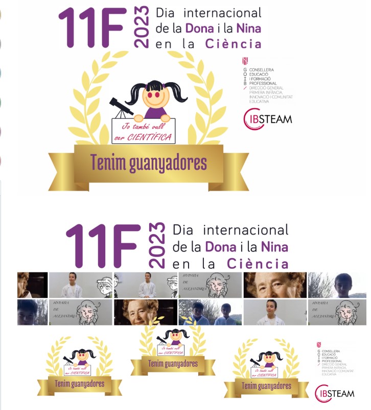 ibsteam_caib's tweet photo. Concurs escolar “Jo també Vull Ser Científica” més de 600 vídeos presentats de tots els nivells educatius (infantil, primària, secundària i Batxillerat). @EDUN_IB volem donar les gràcies a tots els patrocinadors. 💪 #convivexit https://t.co/5ObR3hw79i