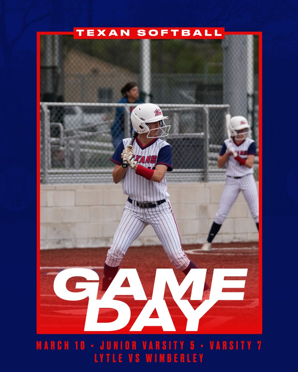 GAME DAY!!!! Come out to the ballpark and support your Texan Softball teams, as they take on Lytle!! 
TEXAN PRIDE!
TEXAN SOFTBALL…Every Moment Matters.