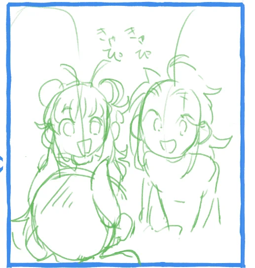 原稿のラフってどんなのだっけッて思ったけどこんなとこしか見せられるのなかったよ 