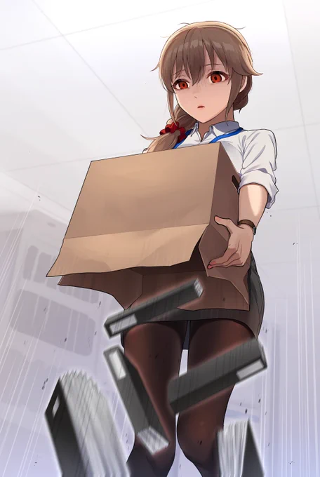 箱が破れてしまったちひろさん#残業ちひろさん 