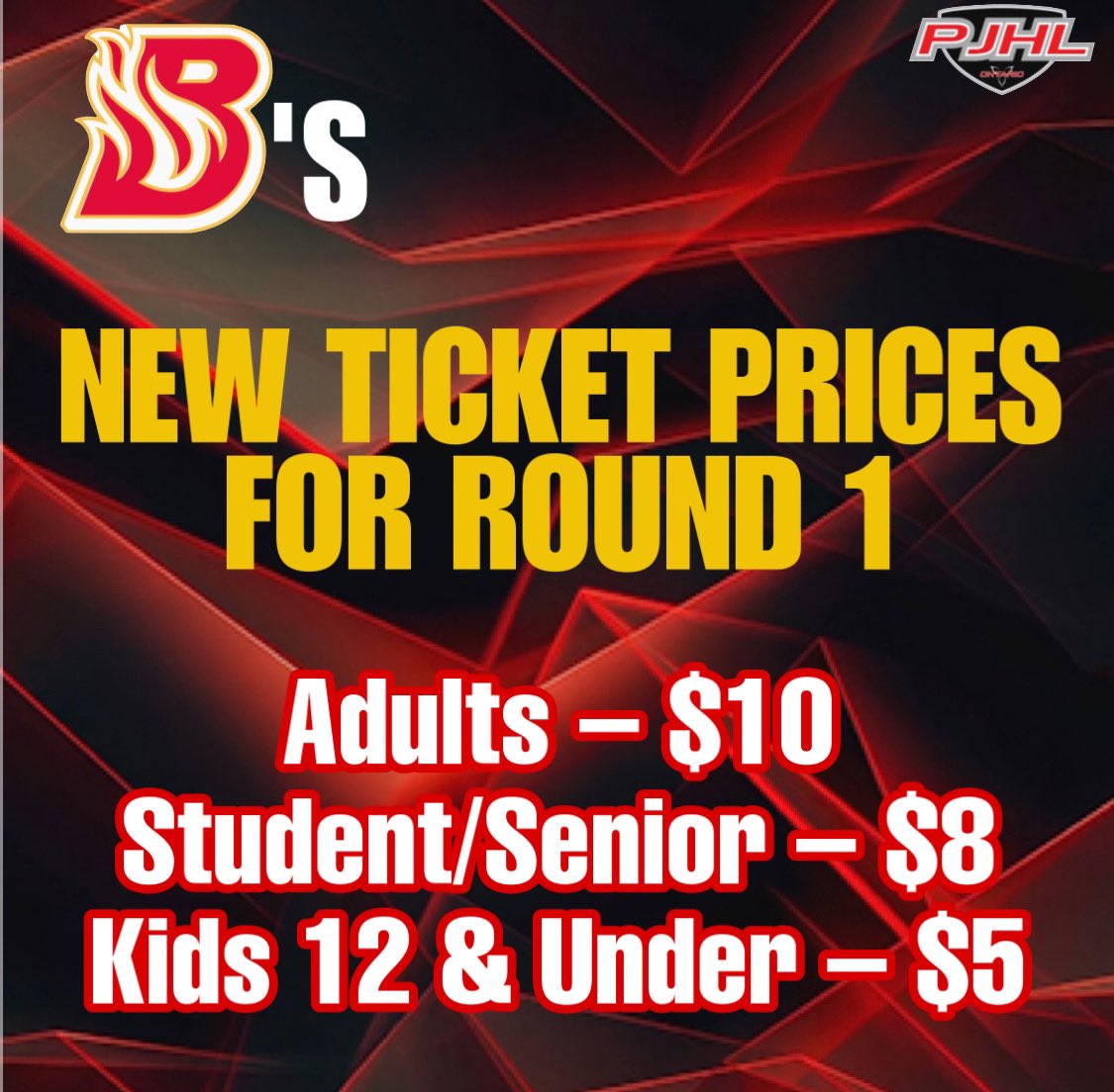 HanoverBarons's tweet photo. GAME 1 IS TONIGHT!
Please note the correct ticket pricing is as follows (we’re not perfect)! Adults $10, Students and Seniors $8, Kids 12 & Under $5! We hope to see everyone tonight!! @WalkCapsJrC @SD_Photo_graphy #GoBaronsGo #RivalryTime https://t.co/OGMVJiLepb