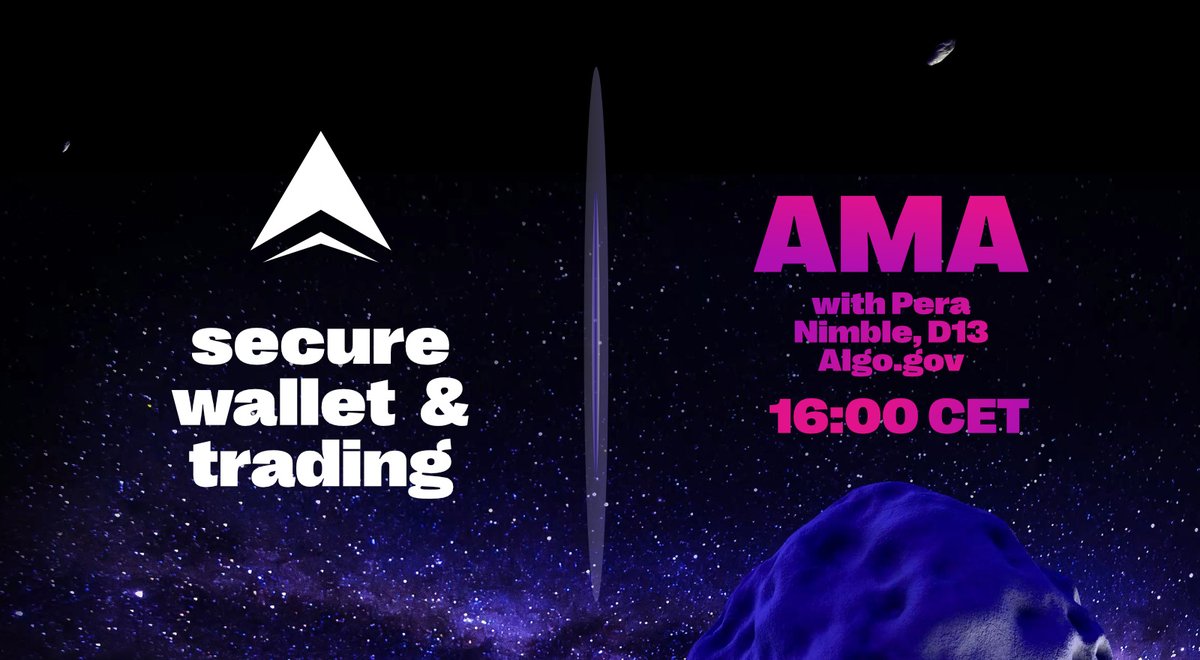 Join our AMA today at 16:00 CET 🎙️ Past, present and future of the MyAlgo exploit with <a href="/PeraAlgoWallet/">pera.algo</a> @insurenimble <a href="/d13_co/">D13</a> <a href="/AlgoGov/">ipatujuh</a> 
👉 x.com/i/spaces/1gqGv…
