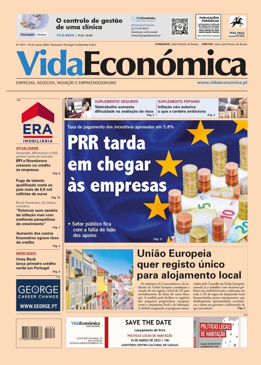vidaeconomicapt's tweet photo. A edição desta semana do jornal Vida Económica já se encontra disponível online. Não perca. Compre a edição digital em ➡️ https://t.co/mkplr9A3HJ
Boas leituras 🗞️
#vidaeconomica #jornalvidaeconomica #grupoeditorialvidaeconomica https://t.co/0jMkyb81Q5