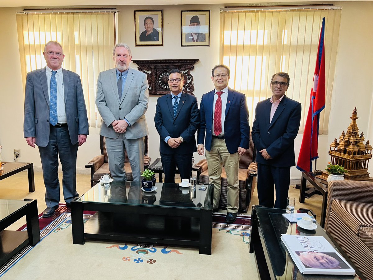 Pleased to meet <a href="/Jo_Swinnen/">Johan Swinnen</a>, Director General of <a href="/IFPRI/">IFPRI</a> and discuss achievements in the agriculture sector in Nepal and its bottlenecks.

It is heartening to know IFPRI’s decision to open an office soon in🇳🇵to support the agriculture program there.