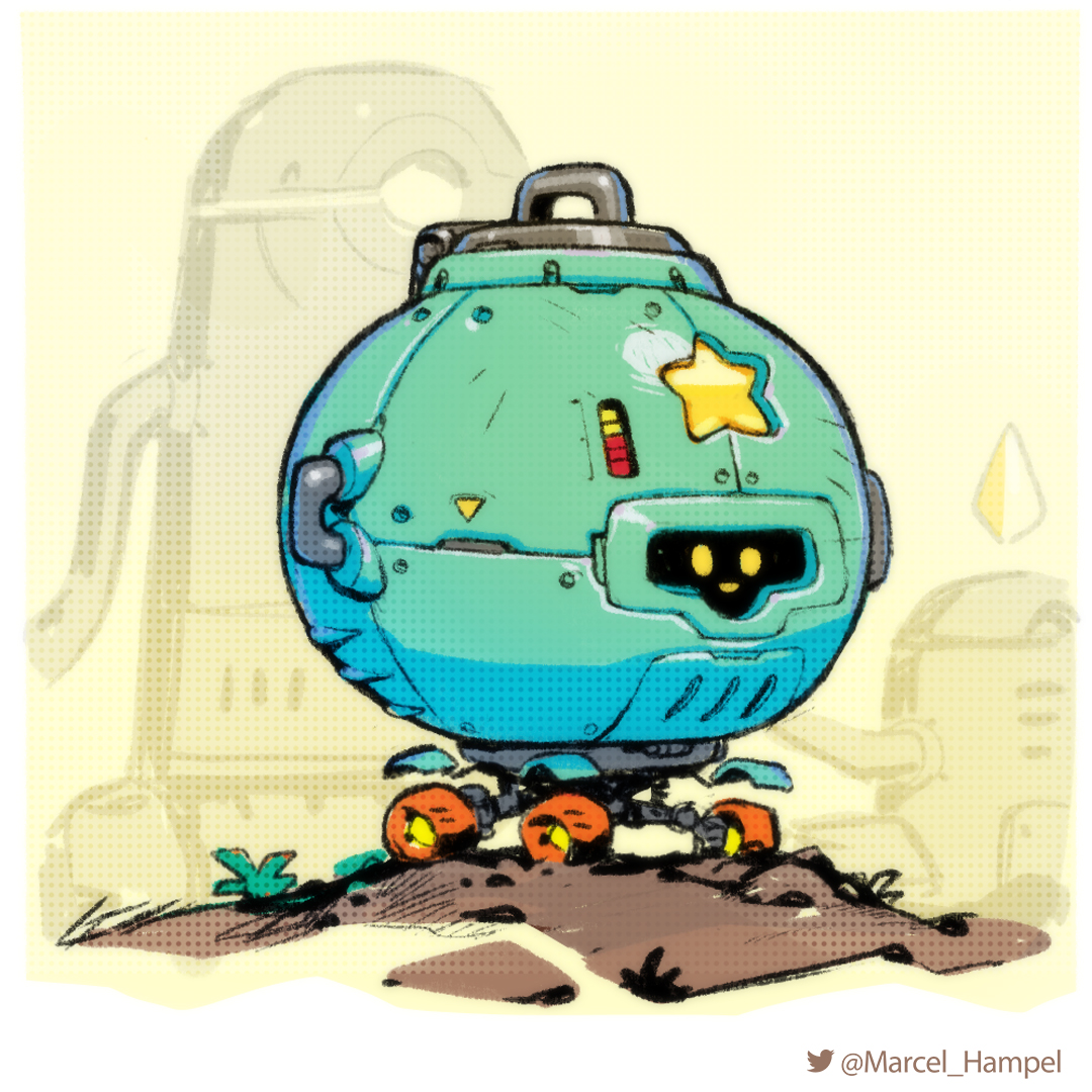 「Little cauldron bot. 」|Marcel Hampel | on PATREON & GUMROADのイラスト
